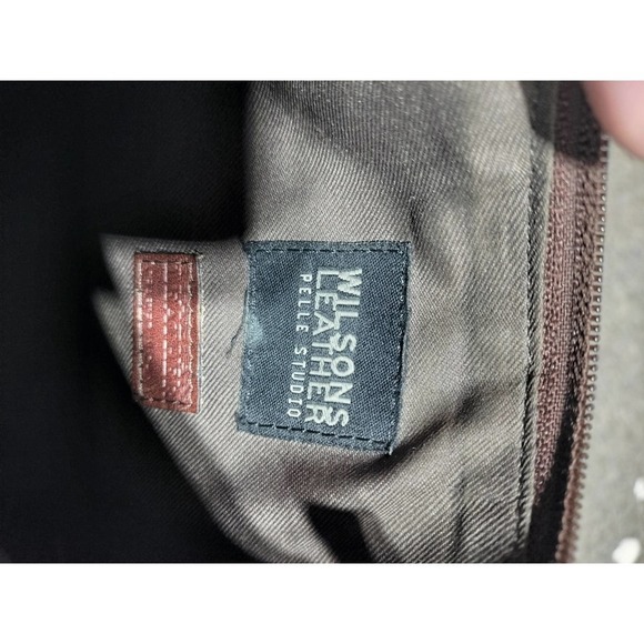 Wilson's Leather vintage small hand purse brown Italian leather - Picture 8 of 9